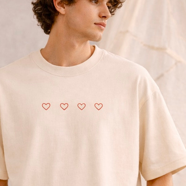 Bioterry - Ecru - All Hearts Tee