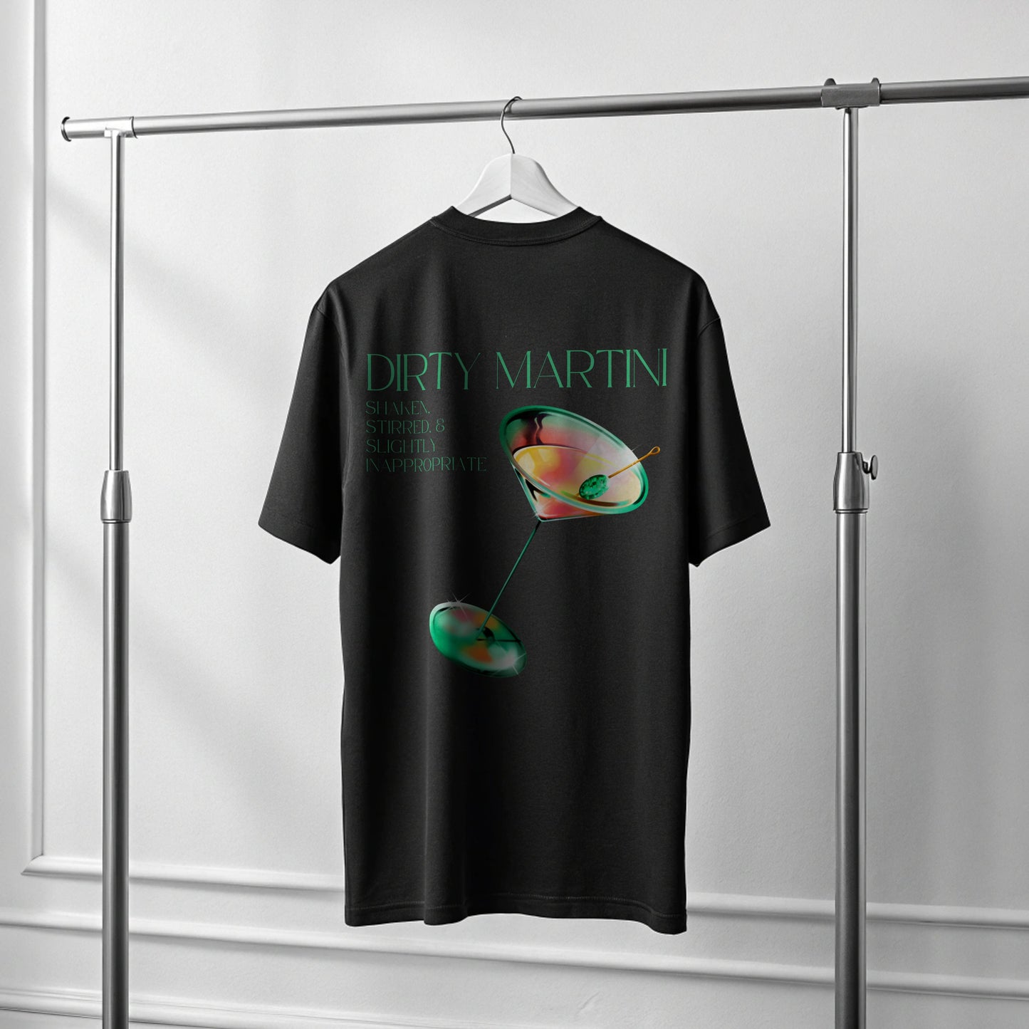 Creating Adam's the Martini tee - back