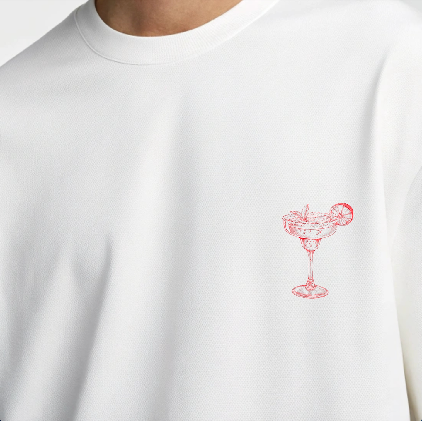 Model wearing Creating Adam's the Margharita tee - front