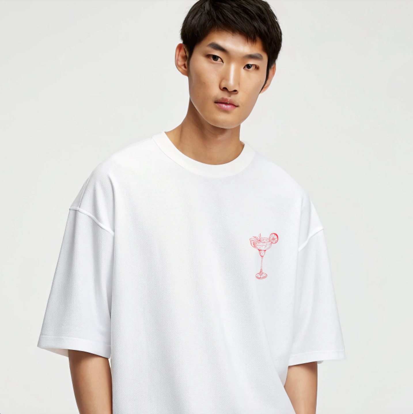 Model wearing Creating Adam's the Margharita tee - front