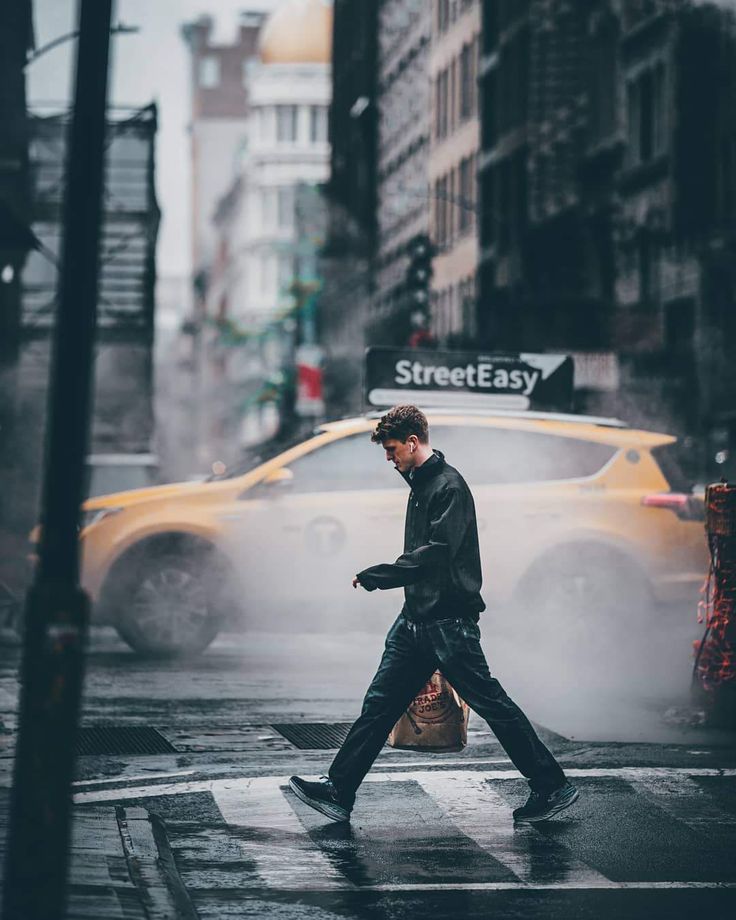 Man walking down the street. Creating Adam blog post title image.
