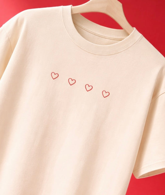 Bioterry - Ecru - All Hearts Tee