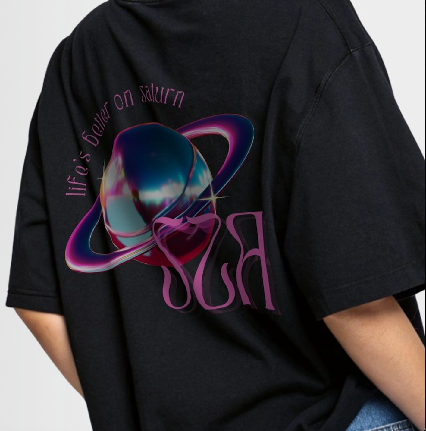 Creating Adam's the Sza tee GOAT talk collection - back