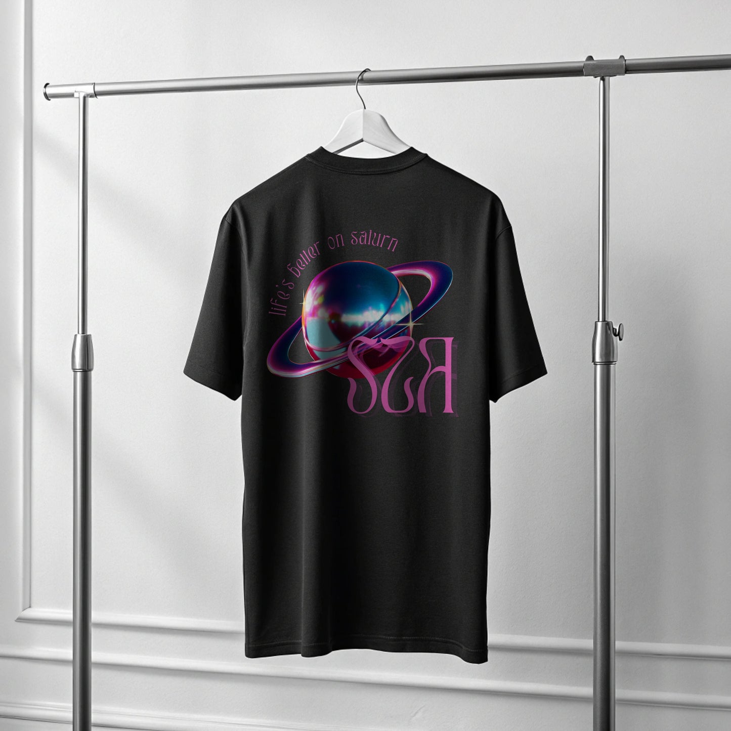 Creating Adam's the Sza tee GOAT talk collection - back