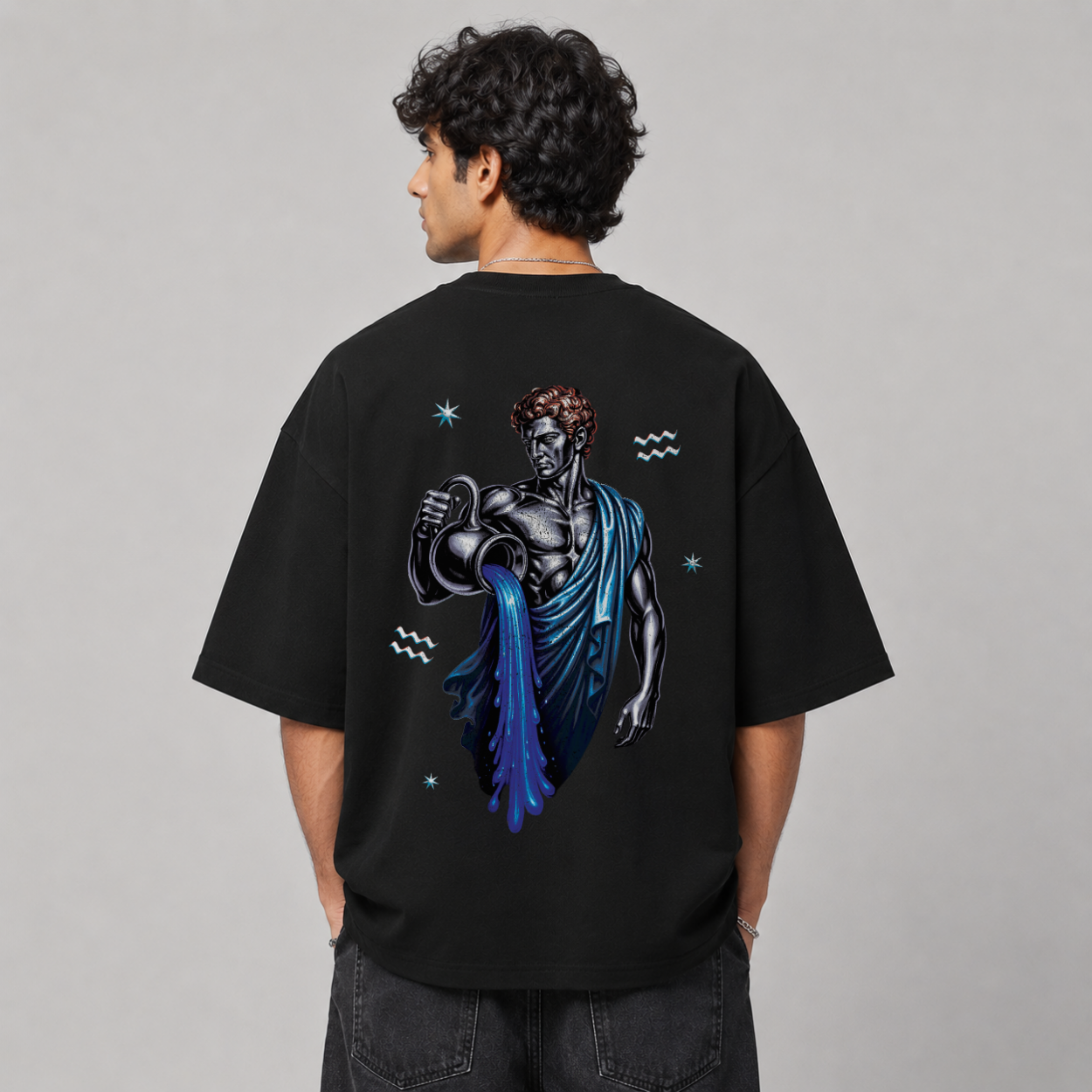 The Aquarius Tee — Back on model