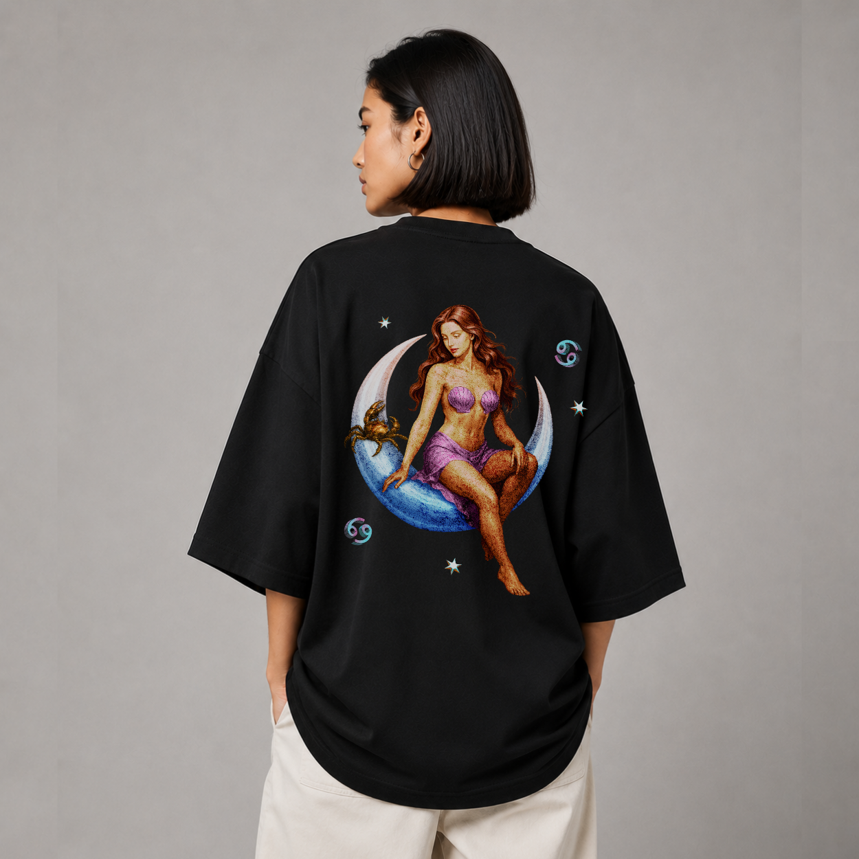 The Cancer Tee — Front on model