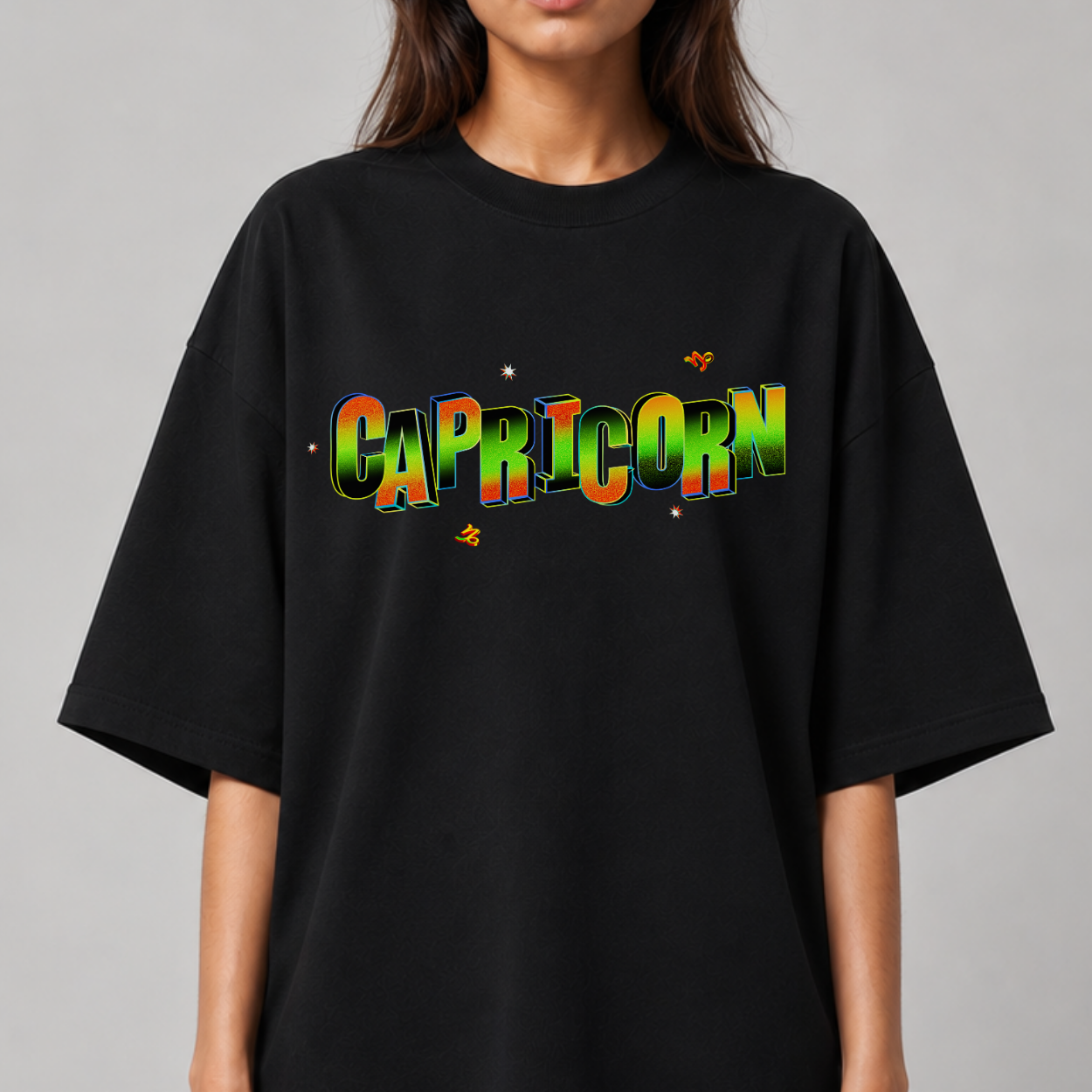 The Capricorn Tee — Front close-up