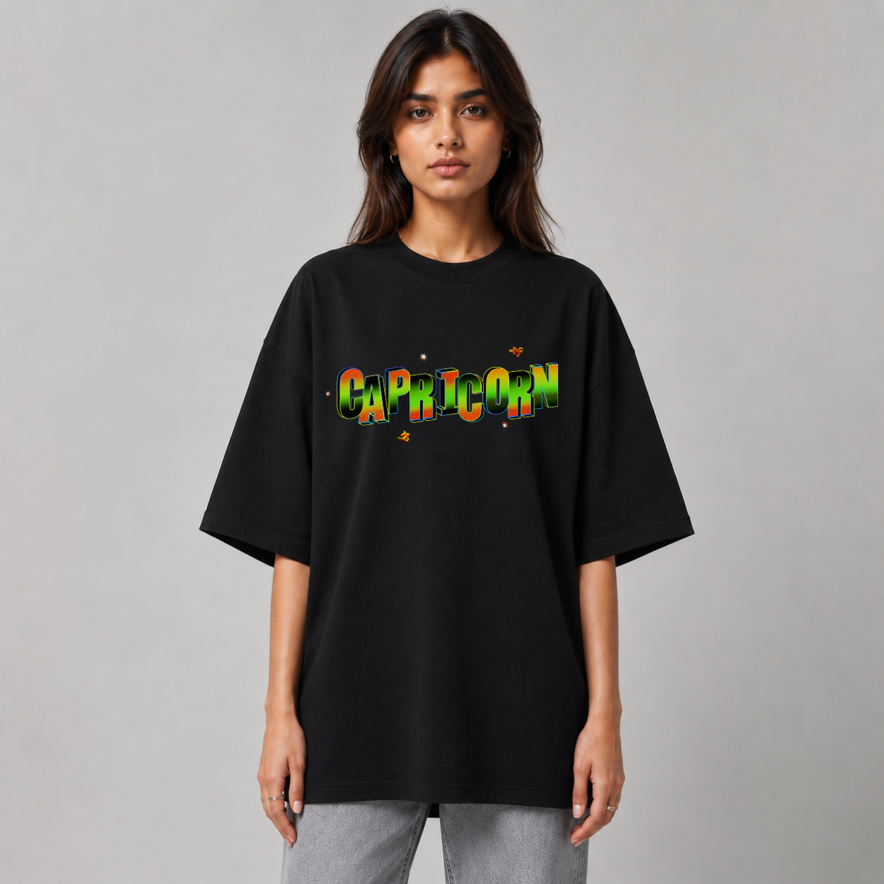 The Capricorn Tee — Front on model