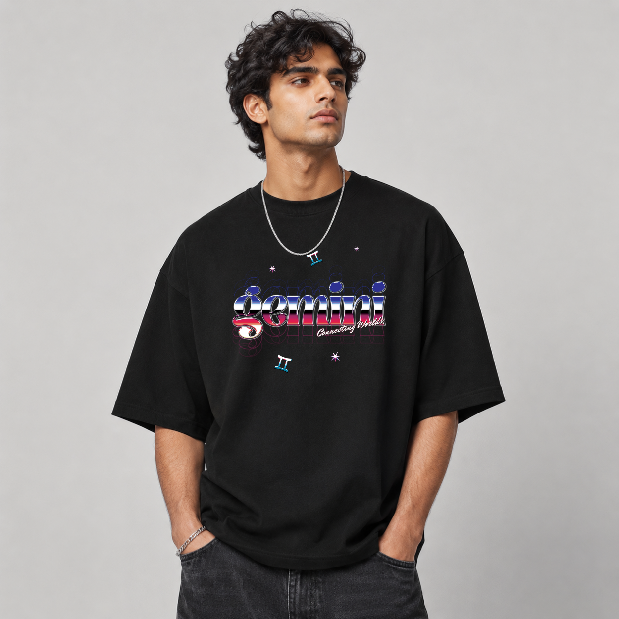 The Gemini Tee — Front on model