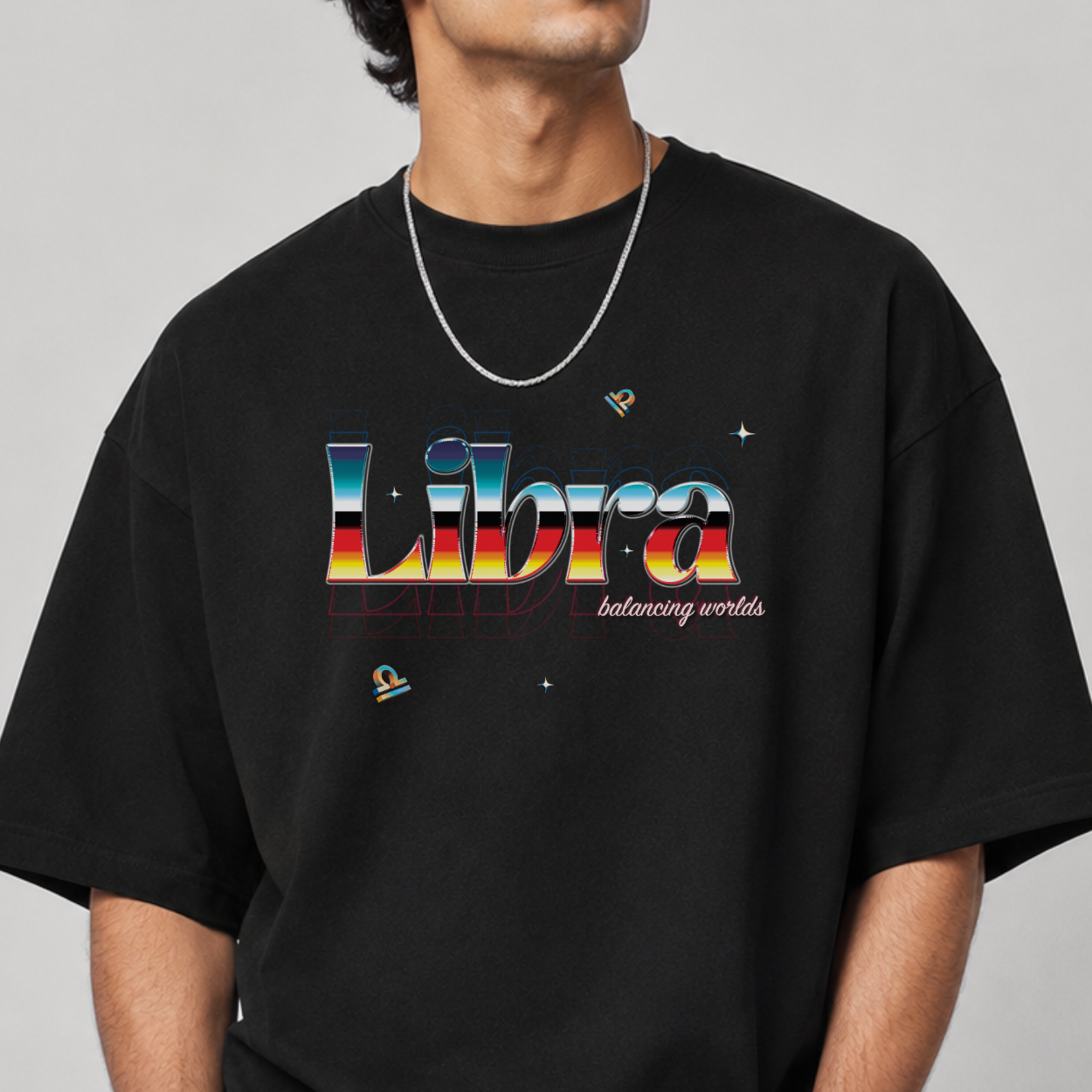The Libra Tee — Front close-up