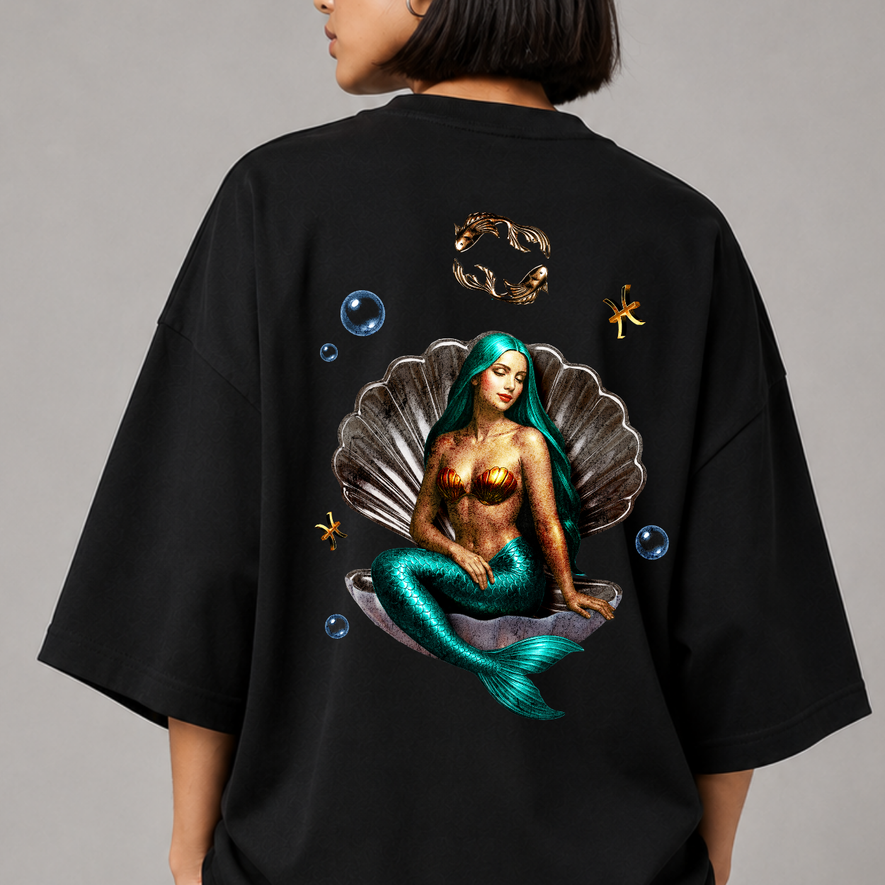 The Pisces Tee — Front close-up