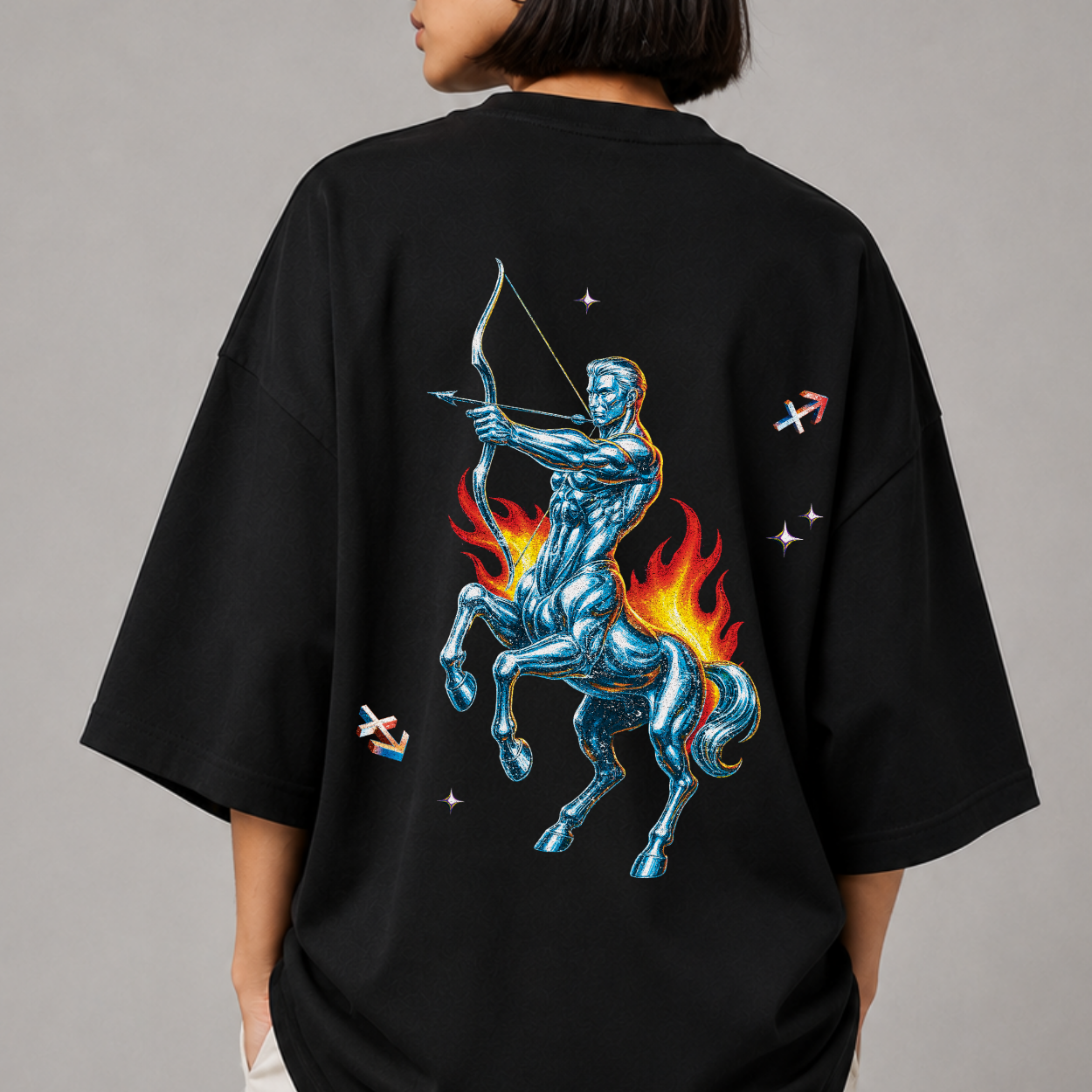 The Sagittarius Tee — Front close-up