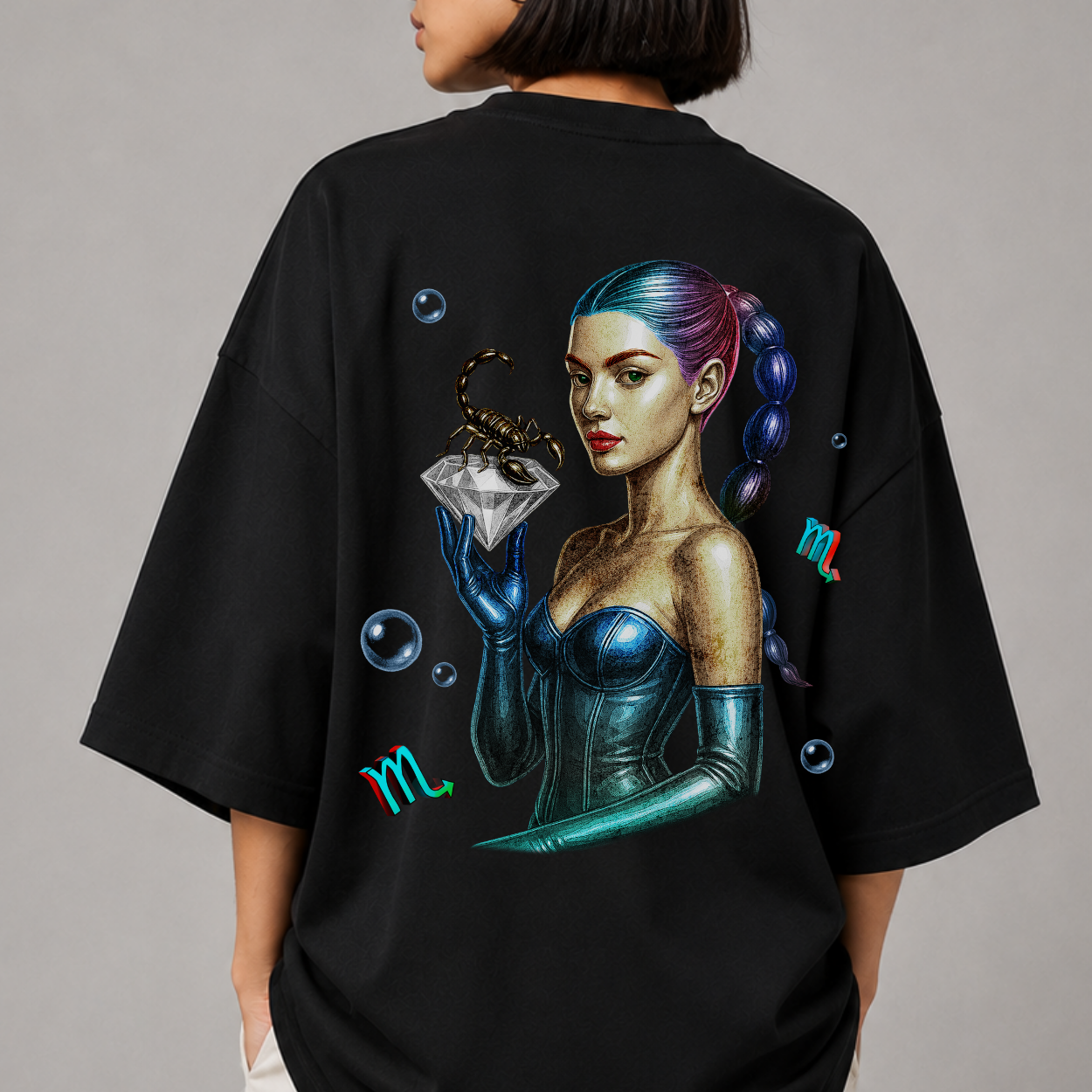 The Scorpio Tee — Front close-up