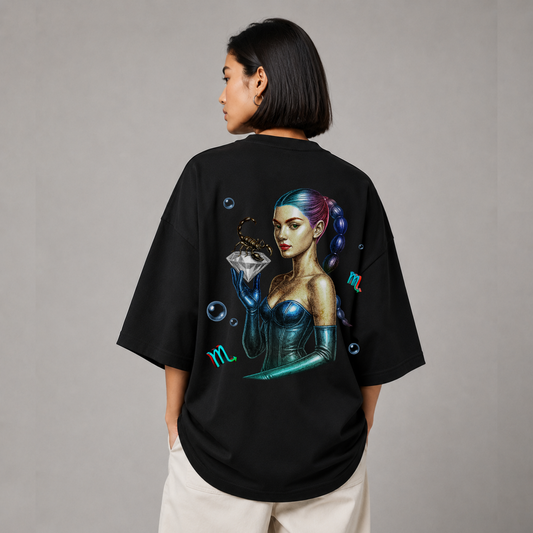 The Scorpio Tee — Front on model