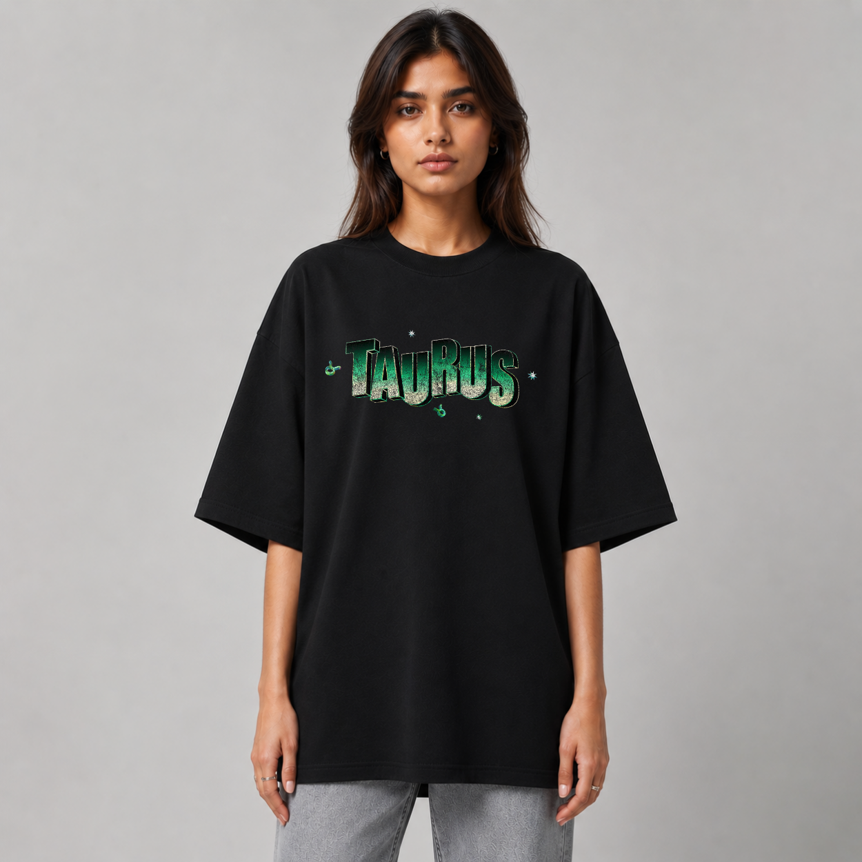 The Taurus Tee — Back on model